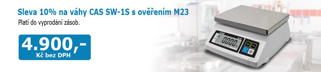 Sleva 10% na váhy CAS SW-1S s ověřením M23