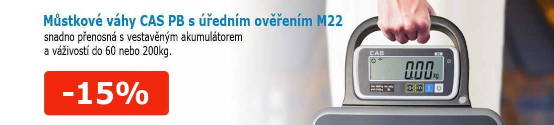 Sleva na váhy CAS PB s ověřením M22